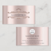 Royal Merknaam Roos Blush Crown Lijst 3D Visitekaartje (Voorkant / Achterkant)