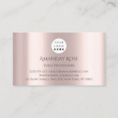 Royal Merknaam Roos Blush Crown Lijst 3D Visitekaartje (Achterkant)