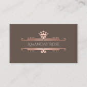 Royal Merknaam Roos Blush Lijst Elegant VIP Visitekaartje (Voorkant)