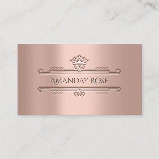 Royal Merknaam Roos Professional Crown Lijst 3D Visitekaartje (Voorkant)