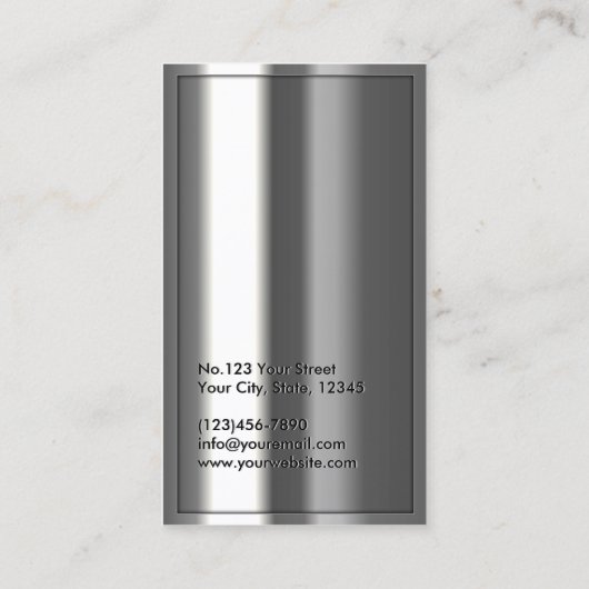 Royal Metallic plastisch chirurg Visitekaartje (Achterkant)