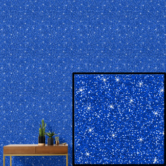 Royal Mid Blue met Sparkle Stars Behang
