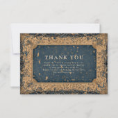 Royal Midnight Celestial Wedding Bedankkaart (Voorkant)