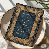 Royal Midnight Celestial Wedding Kaart