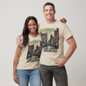 Royal Mile Edinburgh Schotland heeft Grunge in de  T-shirt (Unisex)