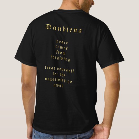 royal mind Dandiena shirt met back quote (Achterkant)