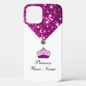 Royal Monogram Glitzy Girly Bling Case-Mate iPhone Case (Achterkant)