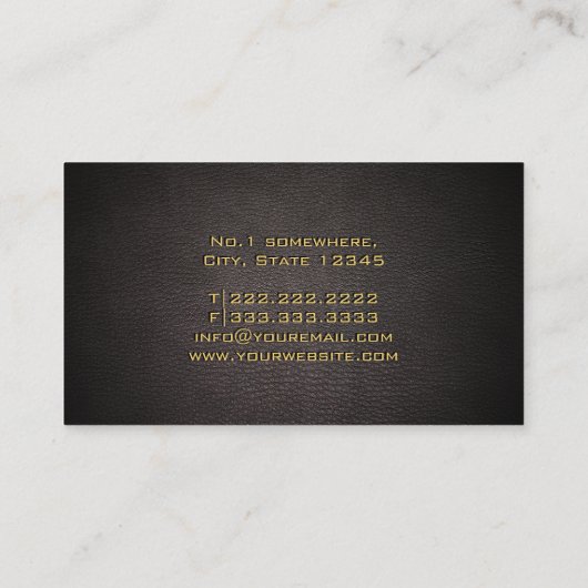 Royal Monogram Gold Label Chauffeur Visitekaartje (Achterkant)