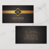 Royal Monogram Gold Label Tattoo Art Visitekaartje (Voorkant / Achterkant)