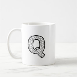 Royal Monogram Letter Q - Minimalist Luxury Art Mu Koffiemok