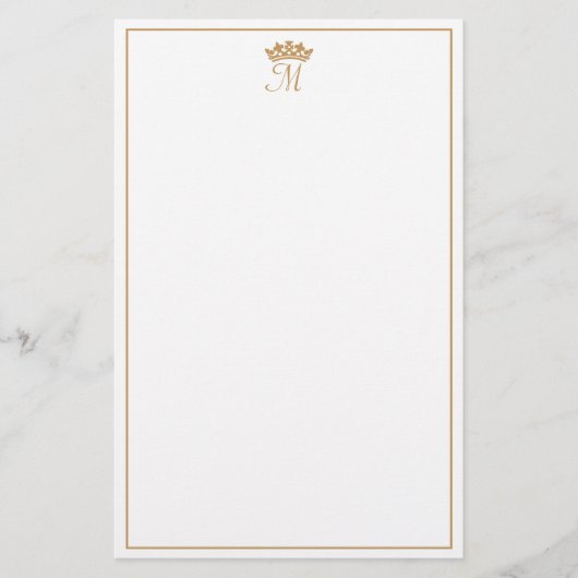Royal Monogram  Persoonlijke Stationery Briefpapier (Voorkant)