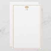 Royal Monogram  Persoonlijke Stationery Briefpapier (Voorkant / Achterkant)
