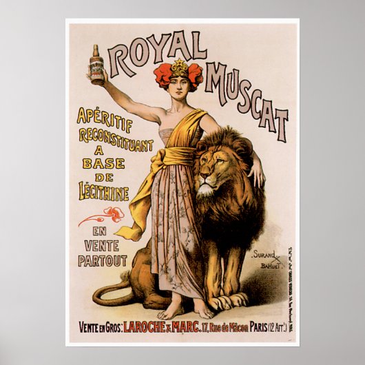 Royal Muscat  Drink wijn en kunst Poster (Voorkant)
