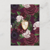 Royal Muse Fantasy Plum Bloemen & Lion Crest Informatiekaartje (Achterkant)
