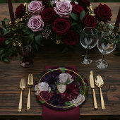 Royal Muse Medieval Fantasy Crest & Floral Wedding Papieren Bordje