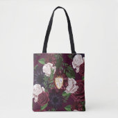 Royal Muse Medieval Fantasy Crest & Floral Wedding Tote Bag (Voorkant)