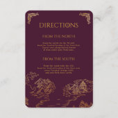 Royal Muse Medieval Fantasy Old Wereldkaart Weddin Informatiekaartje (Voorkant)