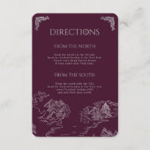 Royal Muse Medieval Fantasy Old Wereldkaart Weddin Informatiekaartje (Voorkant)