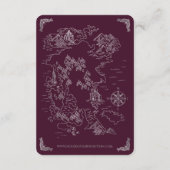 Royal Muse Medieval Fantasy Old Wereldkaart Weddin Informatiekaartje (Achterkant)