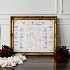 Royal Muse Medieval Fantasy Old Wereldkaart Weddin Poster