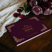 Royal Muse Medieval Fantasy Plum Floral Wedding Gastenboek