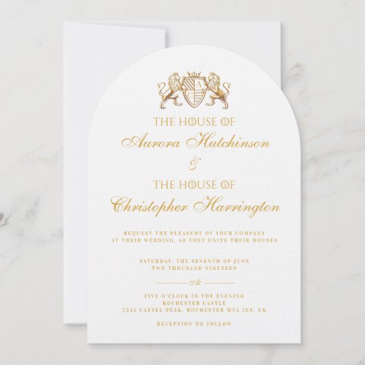 Royal Muse Medieval Fantasy Plum Floral Wedding Kaart (Voorkant)