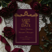 Royal Muse Medieval Fantasy  Plum Wedding Save The Date
