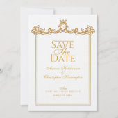 Royal Muse Medieval Fantasy  Plum Wedding Save The Date (Voorkant)