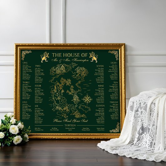 Royal Muse Medieval Fantasy Wedding Map 13 Zitplaa Poster