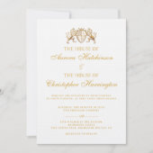 Royal Muse Medieval Fantasy White Floral Wedding Kaart (Voorkant)