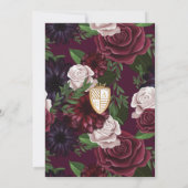 Royal Muse Medieval Fantasy White Floral Wedding Kaart (Achterkant)