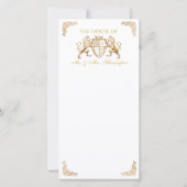 Royal Muse middeleeuwse fantasie leeuw embleem bru Bedankkaart (Achterkant)