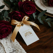 Royal Muse middeleeuwse fantasie leeuw embleem bru Cadeaulabel