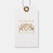 Royal Muse middeleeuwse fantasie leeuw embleem bru Cadeaulabel (Voorkant)