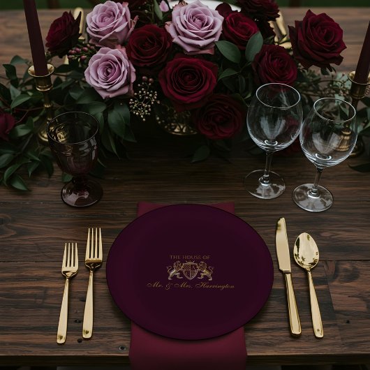 Royal Muse middeleeuwse fantasie leeuw embleem bru Papieren Bordje