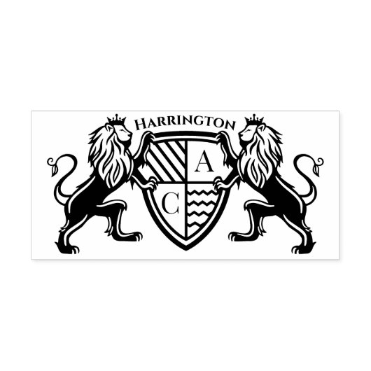 Royal Muse middeleeuwse fantasie leeuw embleem bru Rubberstempel (Afrduk)