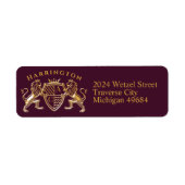 Royal Muse Middeleeuwse Fantasie Monogram Leeuw Em Etiket (Voorkant)