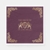 Royal Muse Middeleeuwse Fantasie Monogram Leeuw Em Servet (Voorkant)