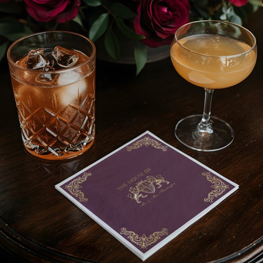 Royal Muse Middeleeuwse Fantasie Monogram Leeuw Em Servet