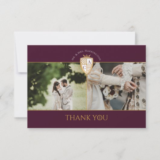 Royal Muse Middeleeuwse Fantasy Shield Bloemen Huw Bedankkaart (Voorkant)