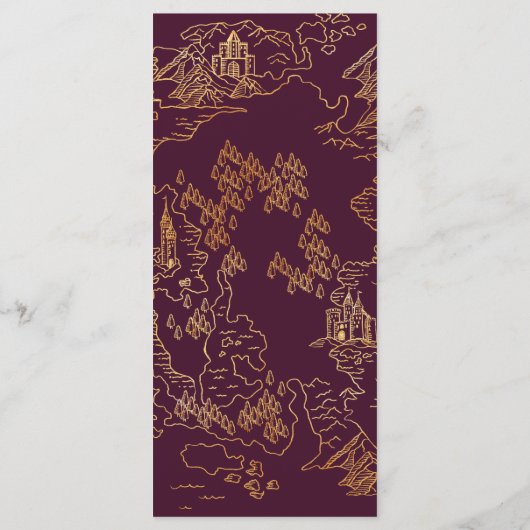 Royal Muse middeleeuwse Fantasy Shield  bruiloft Menu (Achterkant)