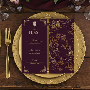 Royal Muse middeleeuwse Fantasy Shield bruiloft Menu