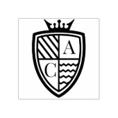 Royal Muse middeleeuwse kroon monogram crest bruil Rubberstempel (Afrduk)