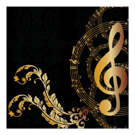 Royal Music Note luxe Perfect Poster (Voorkant)