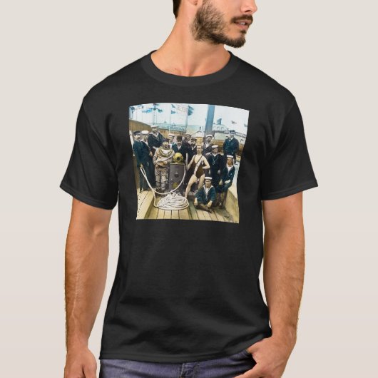Royal Naval Exhibition 1891  Hardhat Diver T-shirt (Voorkant)