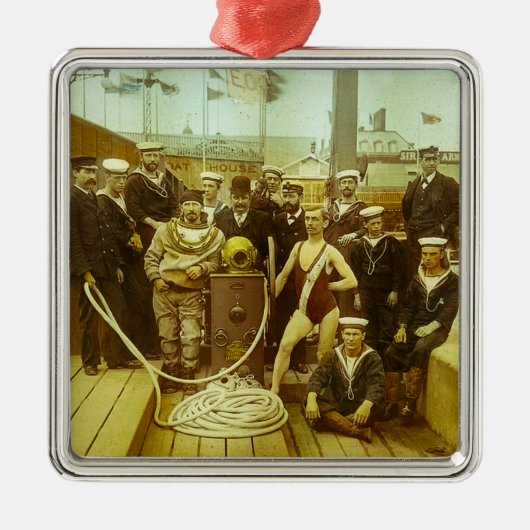 Royal Naval Exhibition 1891 Magic Lantern Slide Metalen Ornament (Voorkant)