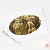 Royal Naval Exhibition 1891 Magic Lantern Slide Ovale Sticker (Envelop)