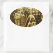 Royal Naval Exhibition 1891 Magic Lantern Slide Ovale Sticker (Tas)