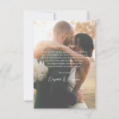 Royal Navy Blauw Goud Gepersonaliseerde Fotobruilo Bedankkaart (Voorkant)