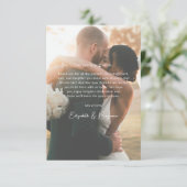 Royal Navy Blauw Goud Gepersonaliseerde Fotobruilo Bedankkaart (Staand voorkant)